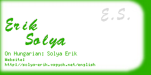 erik solya business card